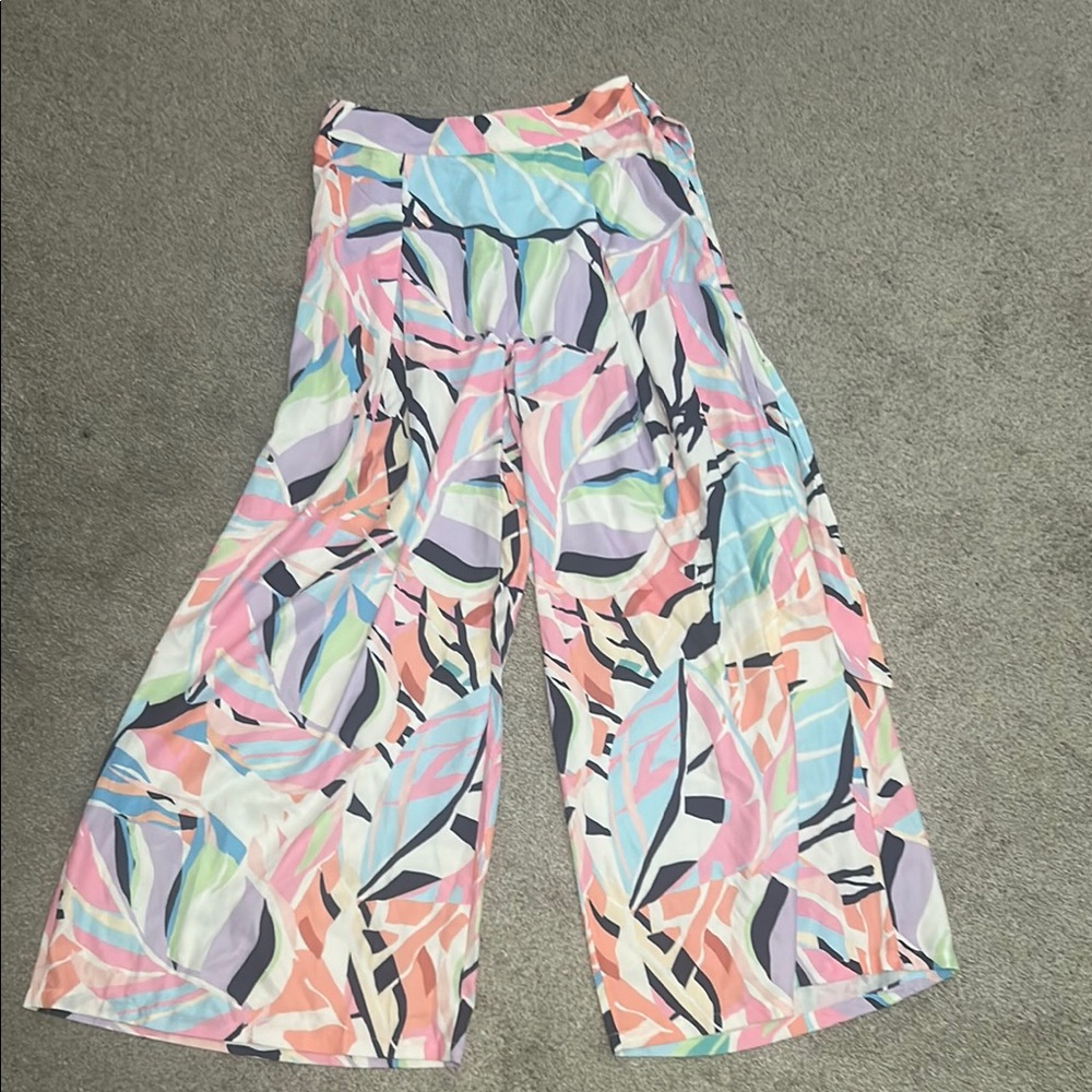 Flying Tomato Vibrant Pink and Blue Wide Leg Pants